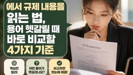 에서 규제 내용을 읽는 법, 용어 헷갈릴 때 바로 비교할 4가지 기준