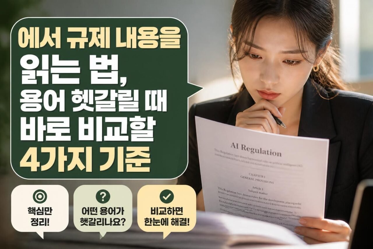 에서 규제 내용을 읽는 법, 용어 헷갈릴 때 바로 비교할 4가지 기준 에서 규제 내용을 읽는 법, 용어 헷갈릴 때 바로 비교할 4가지 기준