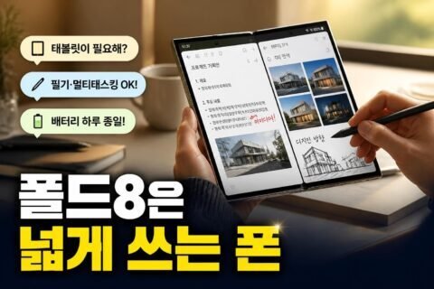 이제는 태블릿이 필요 없다? 갤럭시 폴드8 와이드 일상 & 업무 실사용 팩트체크