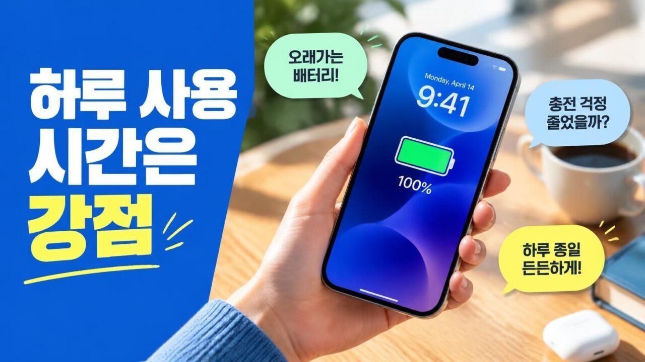 아이폰 18 프로와 프로 맥스의 배터리 사용 시간을 비교하는 스마트폰