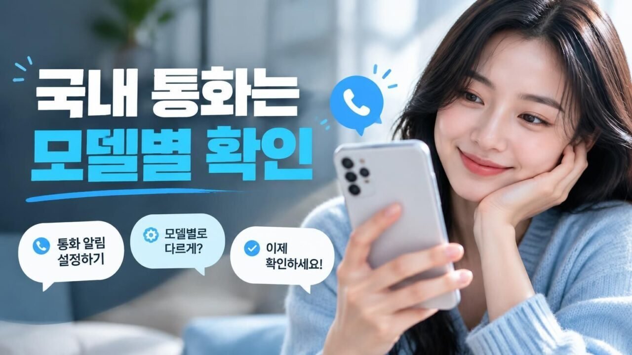 샤오미 스마트폰을 들고 통화와 알림 설정을 확인하는 모습